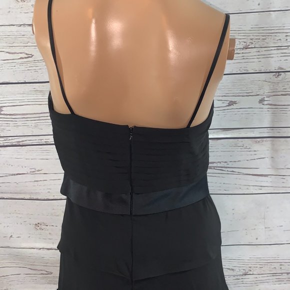 LIKE NEW FIESTA Long Black Layered Gown - Picture 6 of 7